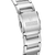 Pulsera de acero inoxidable para hombre con logo F en el cierre y eslabones acanalados.