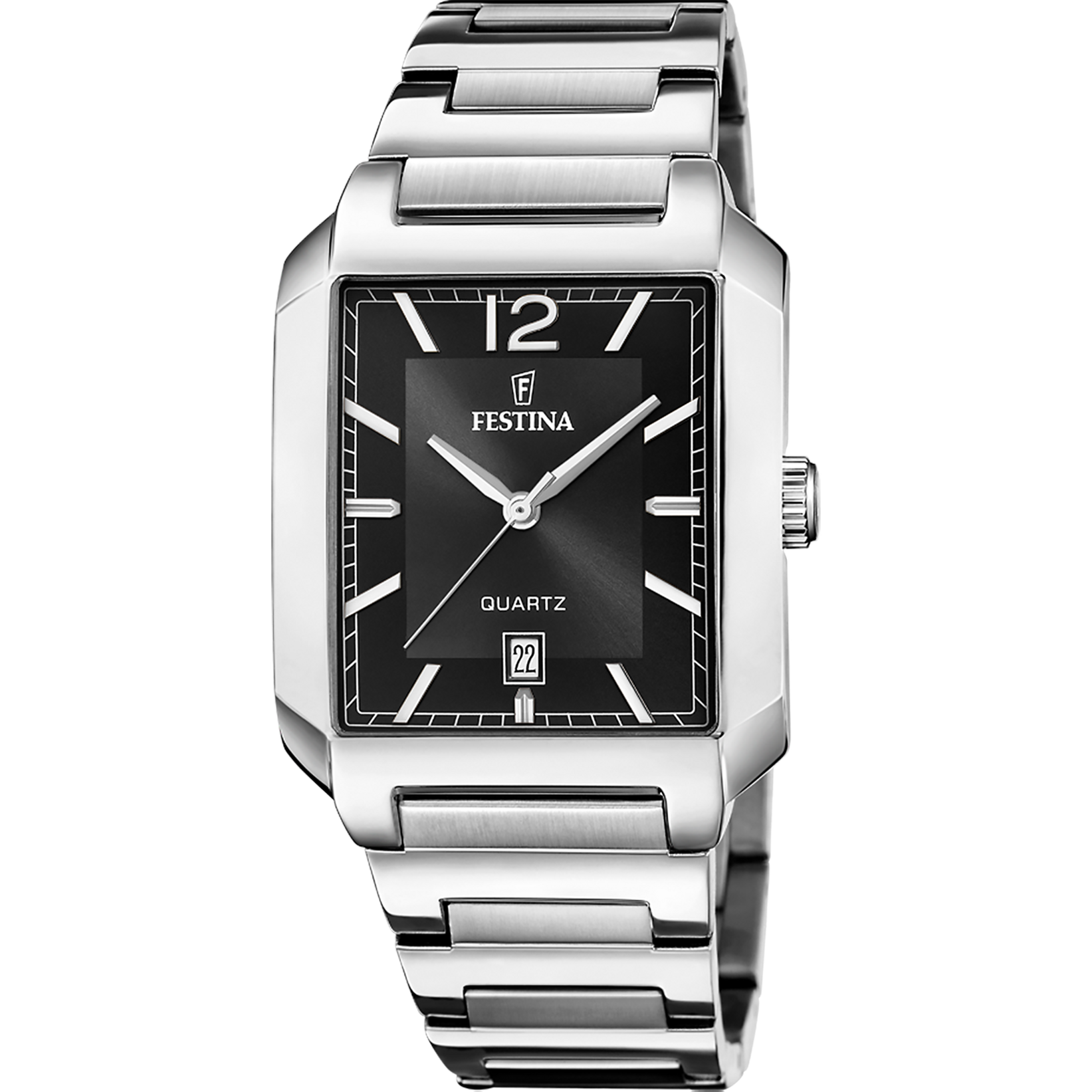 Festina On The Square F20677/4 Herren Armbanduhr Schwarz • Miyota Quarzwerk • Mineralglas
