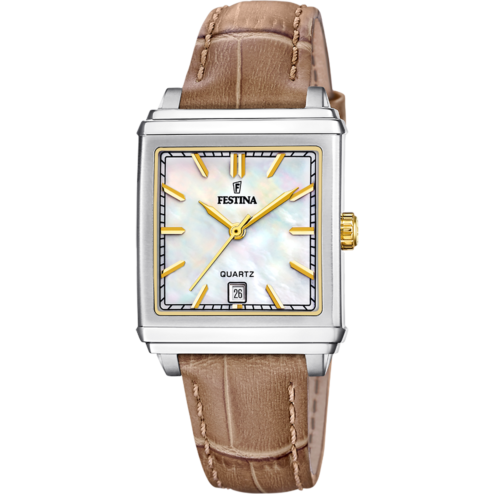 Festina F20682/4 Damen Armbanduhr Beige • Quarzwerk • 5 ATM Wasserdicht