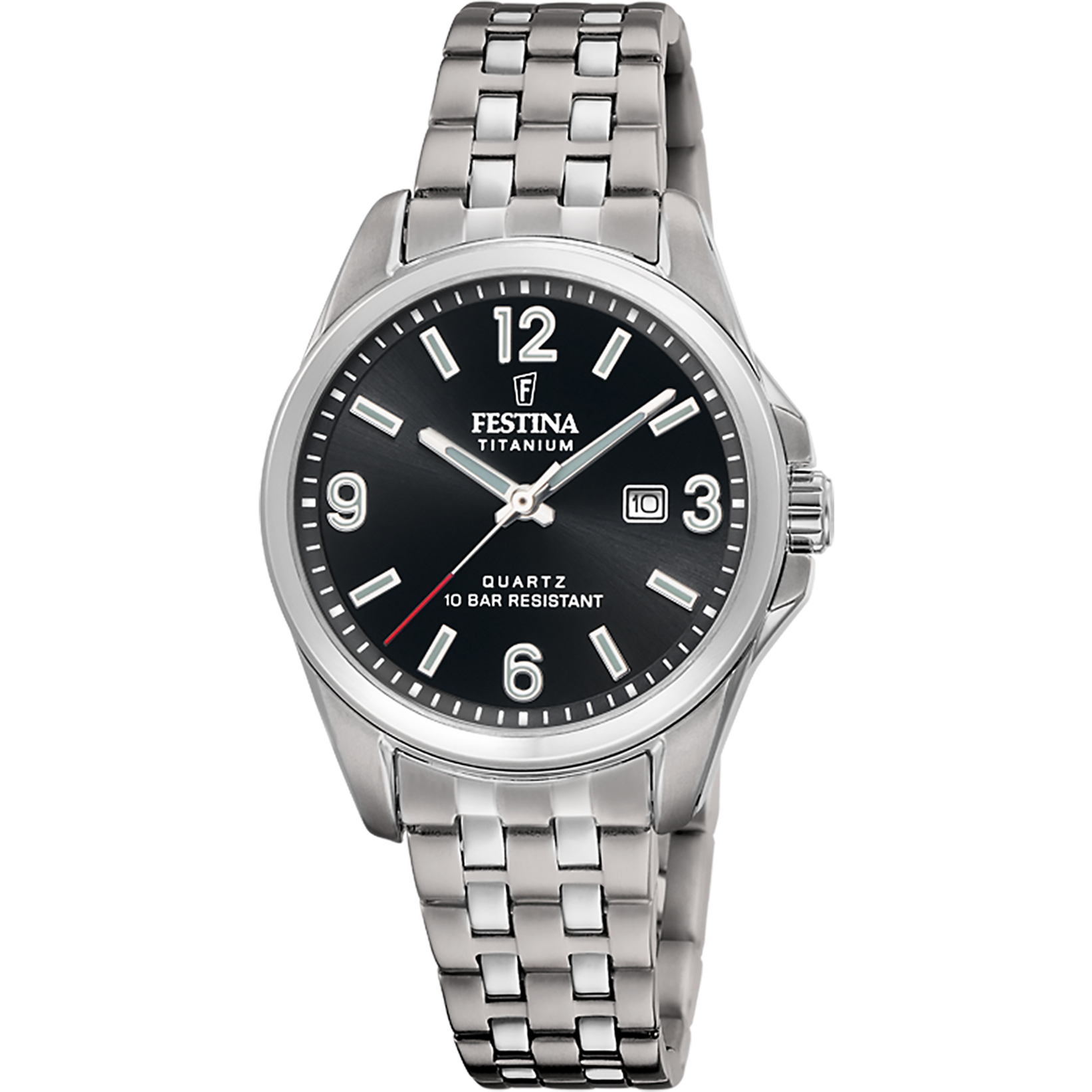 Festina Titanium F20697/3 Damen Armbanduhr Schwarz • Titangehäuse • Quarzwerk MIYOTA