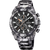 Reloj cronógrafo para hombre con correa de camuflaje negra y esfera negra