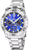 Reloj deportivo para hombre con esfera azul y correa de acero inoxidable