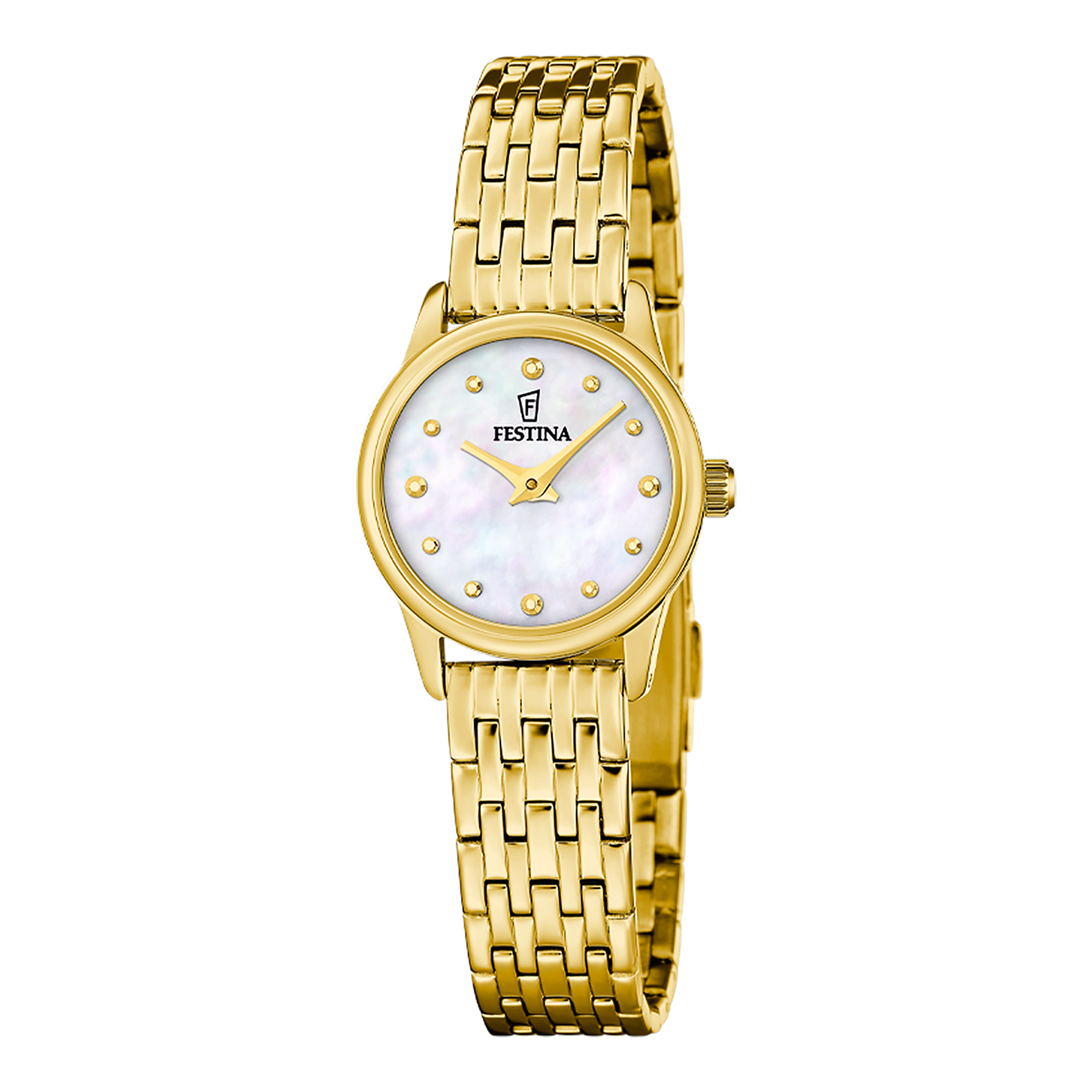 Festina Mademoiselle F20750/1 Damen Armbanduhr • Perlmutt-Zifferblatt • Edelstahlarmband