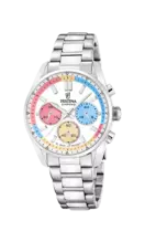 Festina Boyfriend F20753/5 Unisex Armbanduhr Silber • Chronograph • Mineralglas, Bild 8
