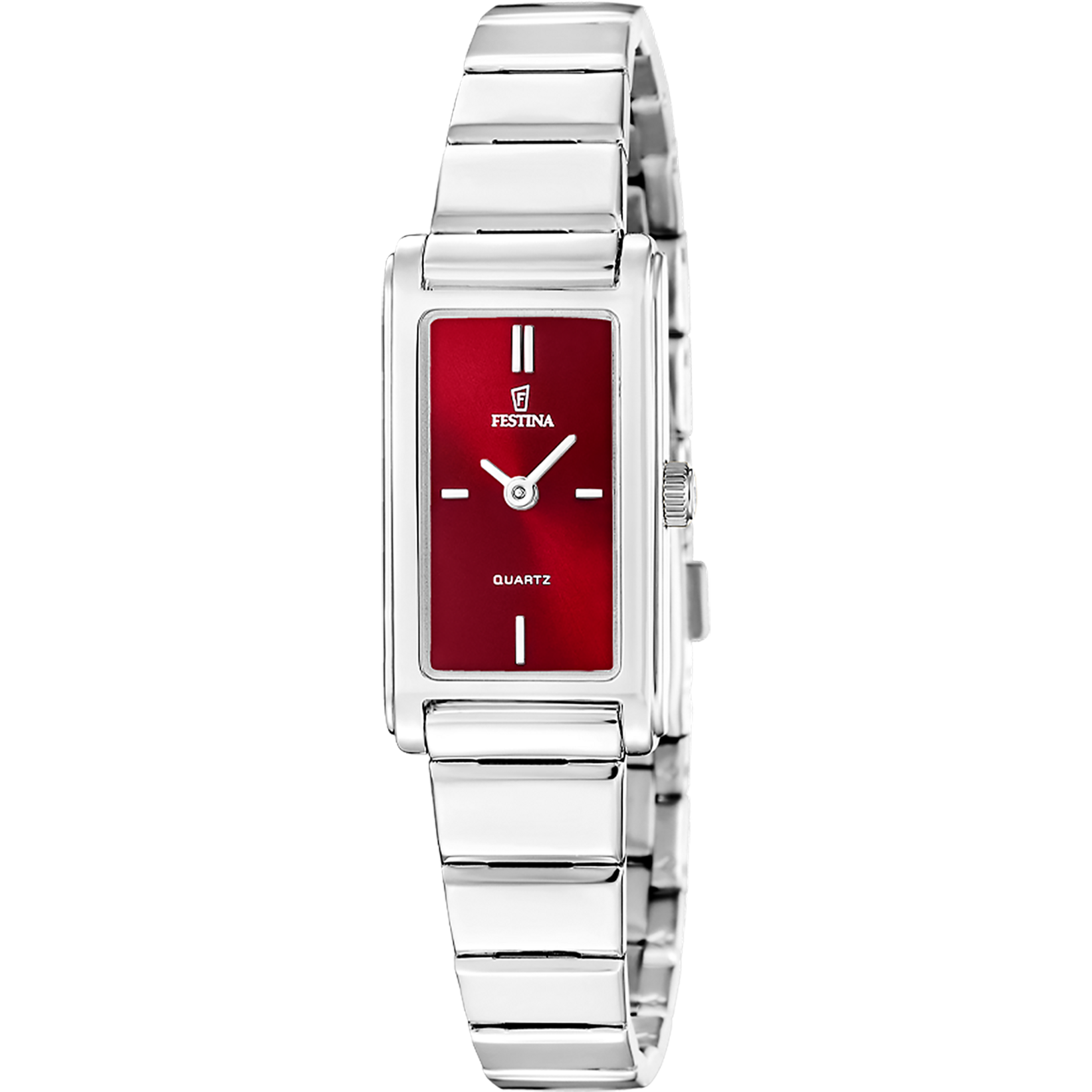 Festina Mademoiselle F20767/4 Damen Armbanduhr Rot • Mineralglas • Edelstahlarmband