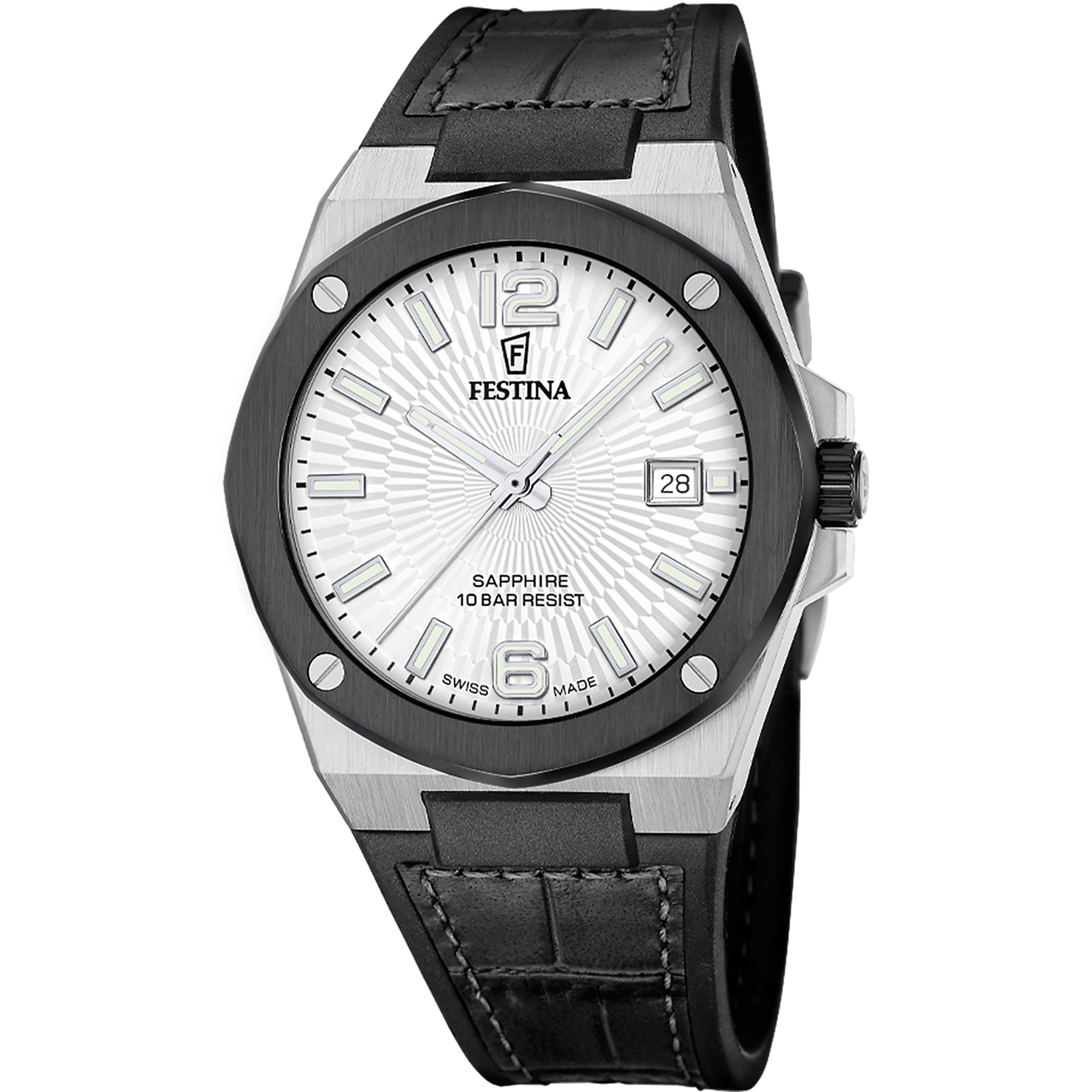 Festina Vallée F22001/1 Herren Armbanduhr Silber • Saphirglas • Schweizer Quarzwerk