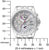 Reloj de mujer con esfera blanca, subesferas pequeñas y correa de acero inoxidable