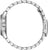 Correa de reloj de acero inoxidable con eslabones y corona lateral, vista lateral