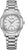 Reloj de mujer de acero inoxidable con esfera blanca y pantalla Eco-Drive