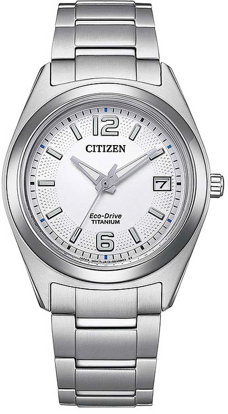 Reloj de mujer con correa de acero inoxidable plateado y esfera redonda, fecha a las 7.