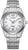 Reloj de mujer con correa de acero inoxidable plateado y esfera redonda, fecha a las 7.
