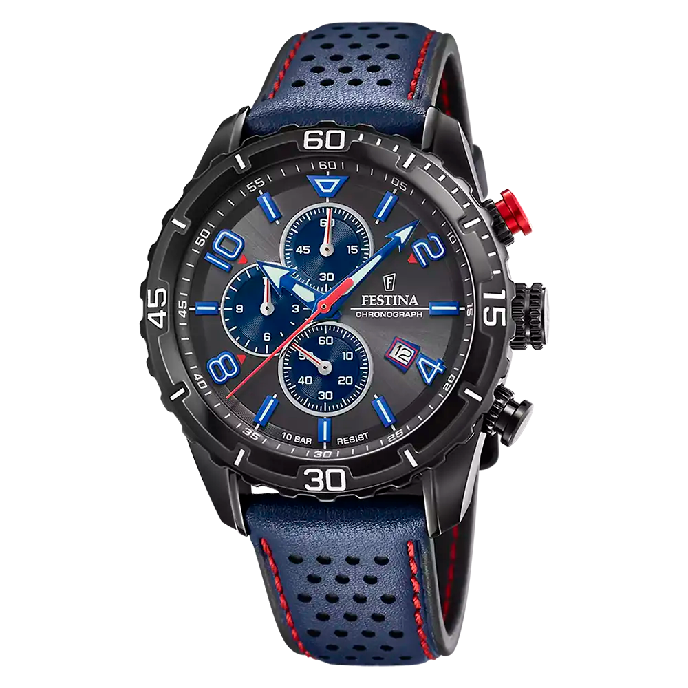 Festina Timeless Chronograph F20519/3 Herrklocka Grå • Kronograf • Vattenresistent 10 ATM