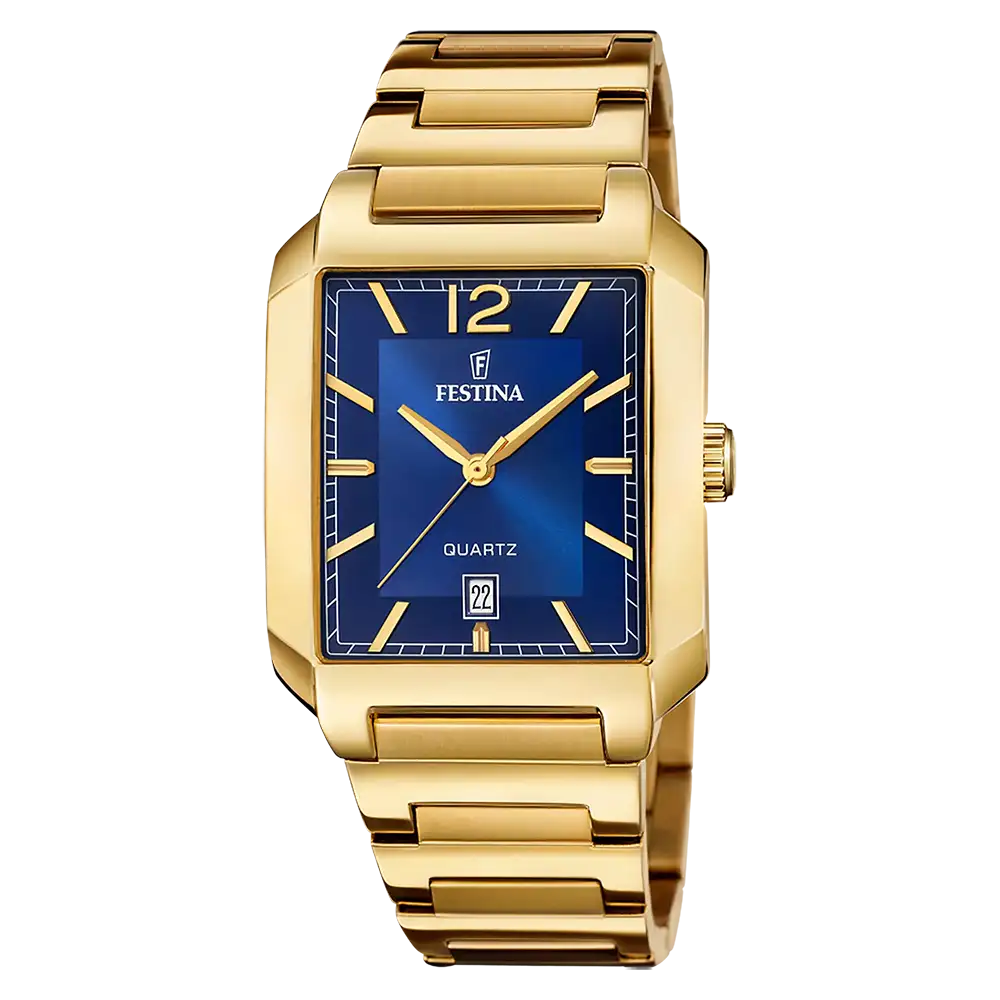 Festina Classics F20678/3 Herrklocka Blå • Mineralglas • Rostfritt Stålhölje