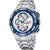 Festina Cronógrafo para hombre con esfera azul y correa de acero inoxidable