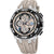 Cronógrafo Festina para hombre con esfera negra, bisel de buceo/deportivo y correa de silicona beige