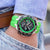 Reloj Festina para hombre, cronógrafo en la muñeca con correa de silicona verde