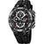 Cronógrafo Festina para hombre con esfera negra y brazalete de metal negro, lateral