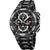 Cronógrafo Festina para hombre: esfera negra, detalles rojos, brazalete de metal negro