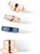 Elementos de charm de acero inoxidable en oro rosa y azul: cilindro y banda con piedras decorativas