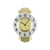 Funk-Wanduhr mit Holzgehäuse, Messingantik und satiniertem Mineralglas, römische Ziffern