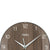 AMS Funk-Wanduhr mit nussbaumfarbener Holzoptik, gewölbtem Glas, weißen Ziffern