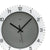 Anthrazitfarbene Wanduhr mit weißem Ziffernring, schwarzen Zeigern und Mineralglas