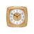 Funk-Wanduhr mit Holzrahmen und Mineralglas-Front, rundes Zifferblatt mit AMS-Logo