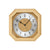 Wanduhr mit massiver Holzumrandung und Aluminium-Ziffernring, schwarzen Zeigern