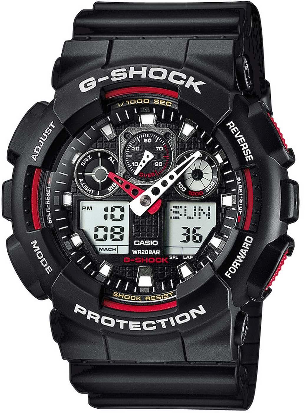Reloj Casio G-Shock negro para hombre, esfera analógica-digital con carcasa protectora