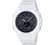 Reloj Casio G-Shock para hombre con esfera negra y correa blanca
