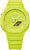 Reloj digital para hombre con correa amarilla y caja octogonal amarilla