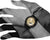 Casio G-Shock en la muñeca: pulsera negra con esfera y caja de color dorado