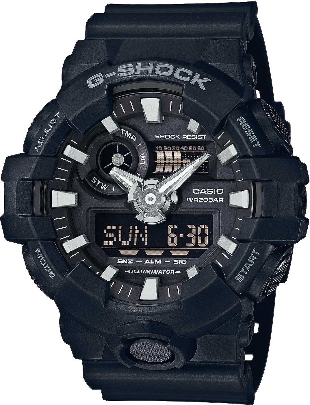 Reloj Casio G-SHOCK para hombre: caja negra, correa y pantalla digital