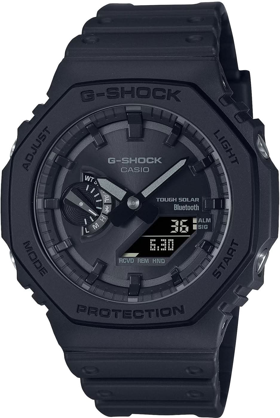 Reloj Casio G-Shock GA-B2100: correa de plástico oscura, pantalla analógico-digital