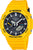 Casio G-Shock reloj para hombre con correa amarilla, esfera negra y pantalla Tough Solar