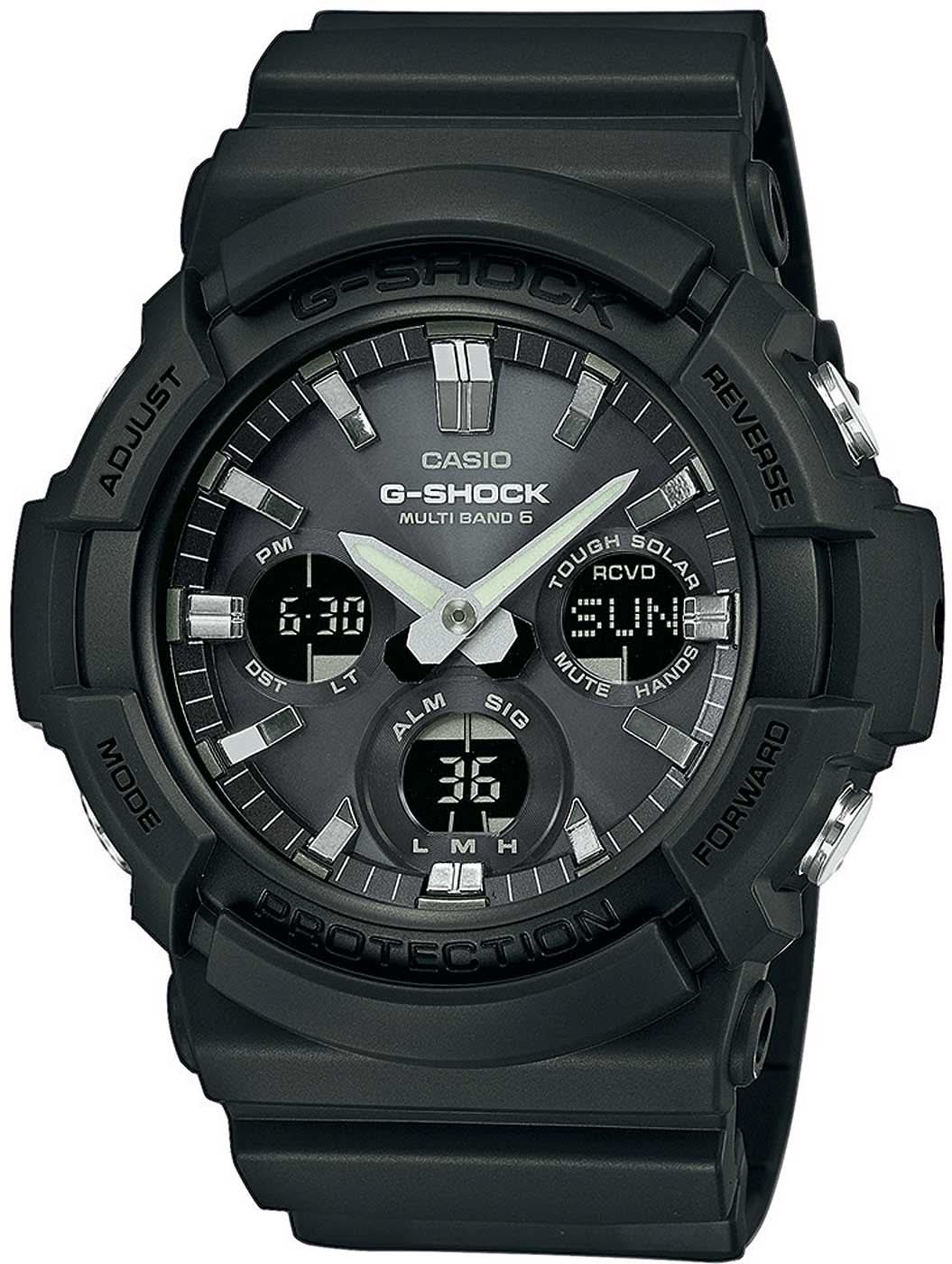 Casio G-Shock reloj para hombre, caja y correa negras, esfera redonda