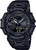 Reloj de pulsera para hombre con caja y pantalla negras, correa de goma, marco protector