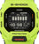 Reloj deportivo verde neón con pantalla digital y etiqueta protectora WR20BAR