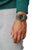 Reloj digital de pulsera para hombre con caja verde y correa de caucho