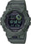 Reloj digital de hombre con correa de caucho verde y pantalla redonda, G-SHOCK