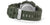 Pulsera para hombre con tapa trasera plateada y correa de silicona verde