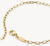 Pulsera de eslabones chapada en oro con cierre y placa para grabar