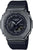 Reloj Casio G-Shock para hombre con esfera negra, caja gris oscuro y correa de caucho