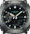 Esfera Casio G-Shock de cerca, indicador WR 20 BAR, MUTE ALT SIG, detalles en verde.