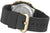 Pulsera para hombre: cierre de caucho negro con hebilla dorada