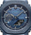 G-Shock Reloj para hombre: esfera azul con marcadores plateados y bisel protector
