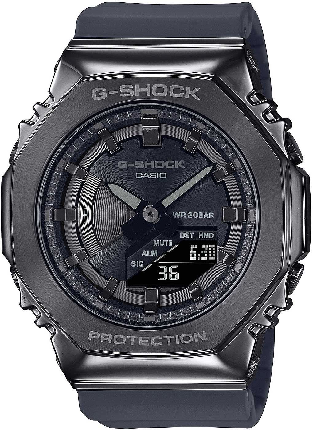 Casio G-Shock - Reloj para mujer con pantalla analógica-digital y correa de plástico oscura