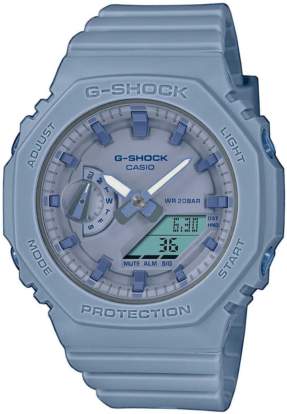 Casio G-SHOCK - Reloj para mujer con correa azul y esfera analógica-digital