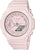 "Reloj de mujer con correa y esfera de plástico rosa, pantalla digital"