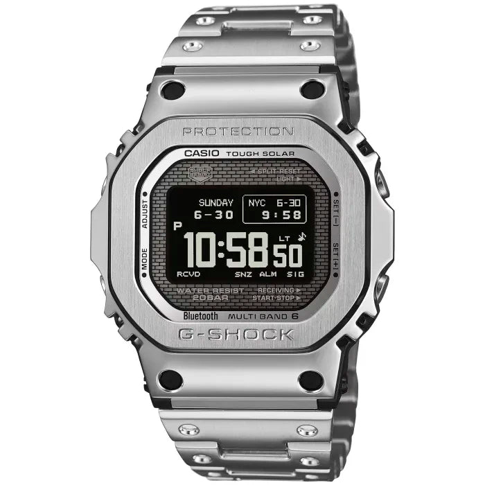 Casio G-Shock GMW-BZ5000D-1ER Herren Armbanduhr Silber • Tough Solar & Bluetooth • Full-Metal G-SHOCK
